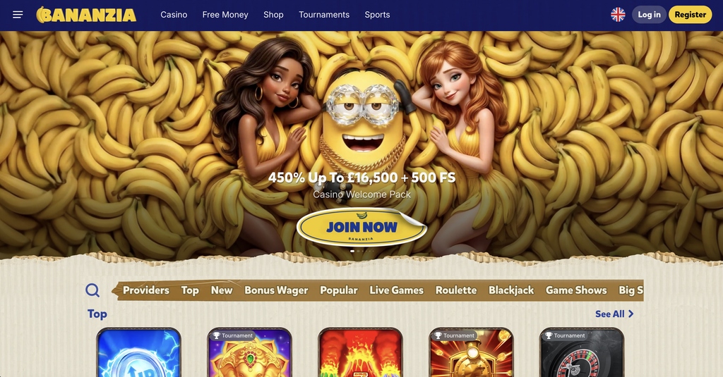 Bananzia - Bonus Buy Slots homepage