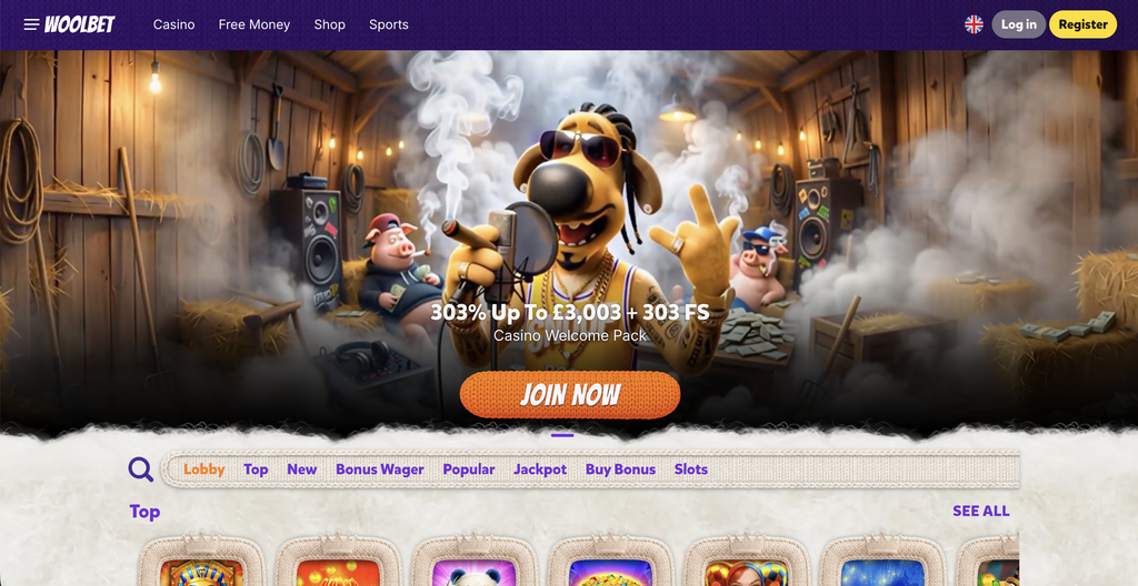 Wool Bet homepage