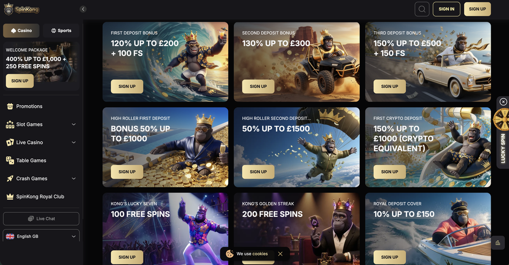 Spin Kong Promotions