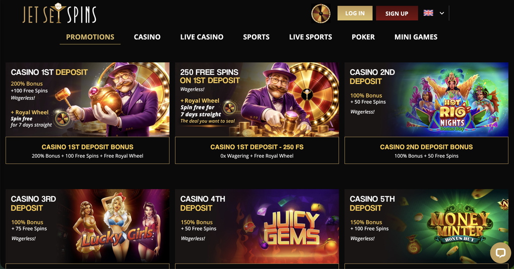 Jet Set Spins Promotions